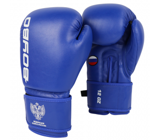 Перчатки боксерские "BoyBo" TITAN,IB-23 (одобрены ФБР),12oz синий